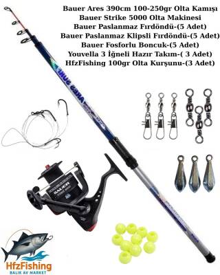 Bauer Ares 390cm-Strike 5000 Kıyı Olta Seti