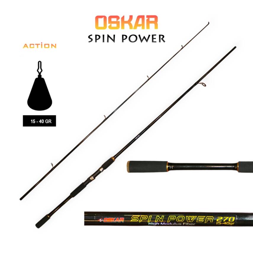 Oskar Spin Power Carbon 210cm 15-40gr Spin Olta Kamışı - 1